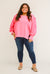 Kiss of Love Vintage Washed Pullover in Fuchsia