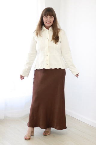 Main Character Energy Chocolate Brown Skirt