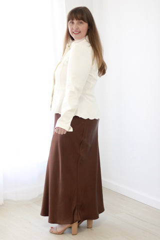 Main Character Energy Chocolate Brown Skirt