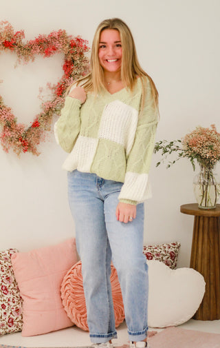 She's a Cool One Block Sweater