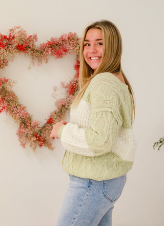 She's a Cool One Block Sweater