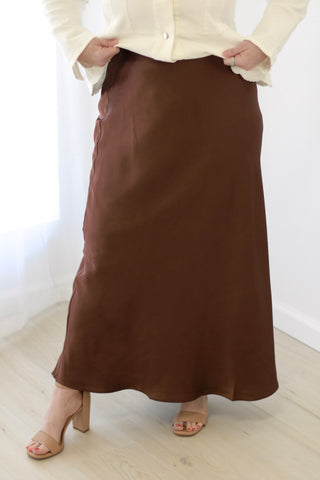 Main Character Energy Chocolate Brown Skirt