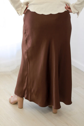 Main Character Energy Chocolate Brown Skirt