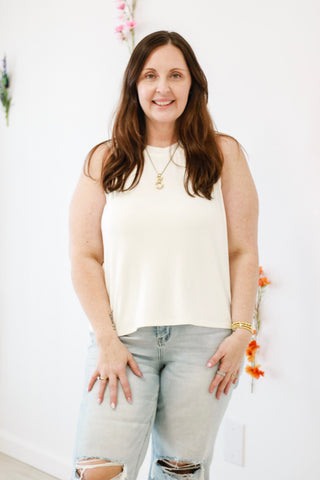 A Springtime Favorite Tank in White