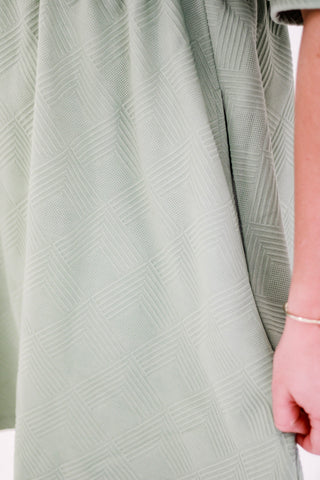 Always On My Mind Textured Dress in Sage