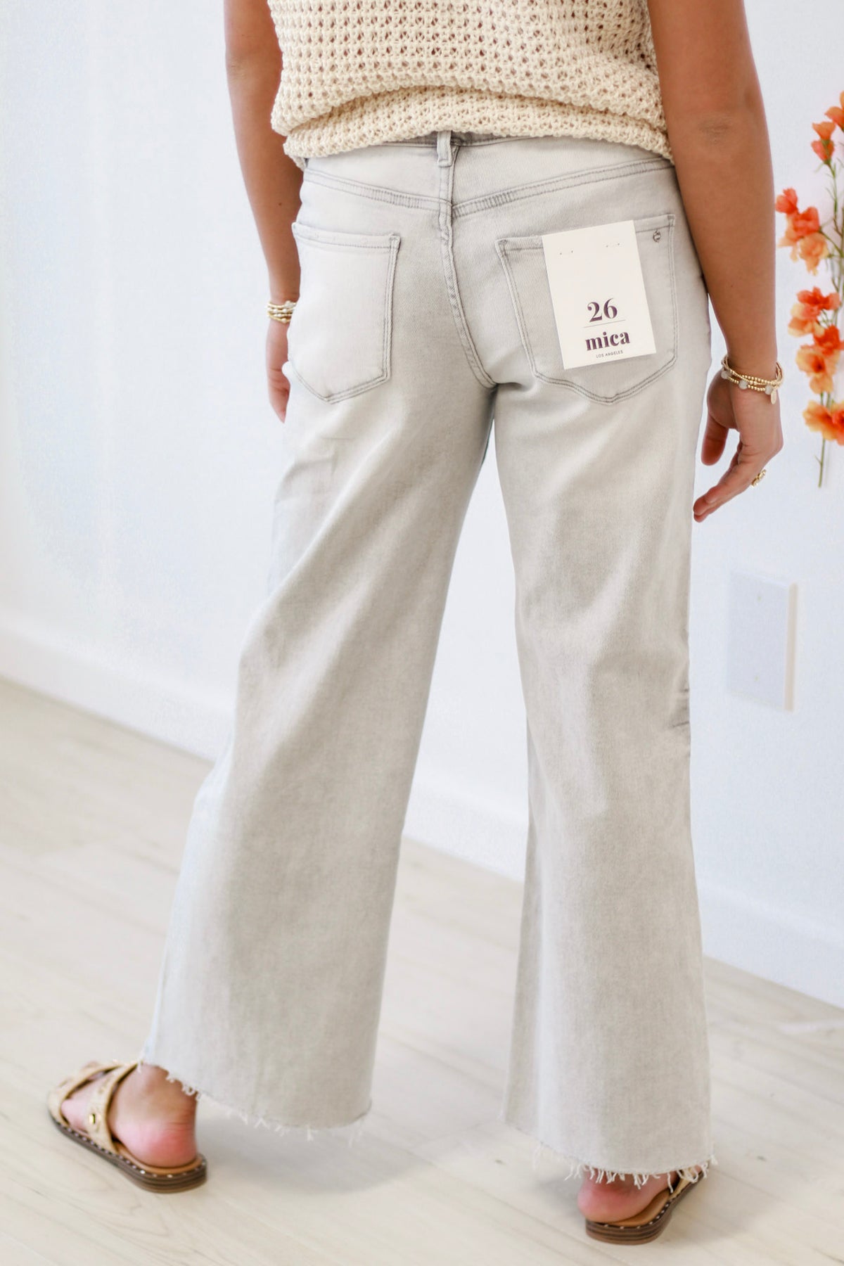 Weekend Vibes Wide Leg Mica Jeans in Arsenic