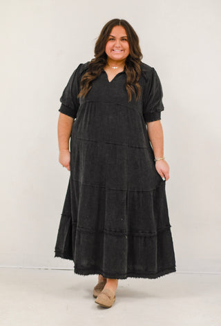 Whisper I Love You Midi Dress in Ash