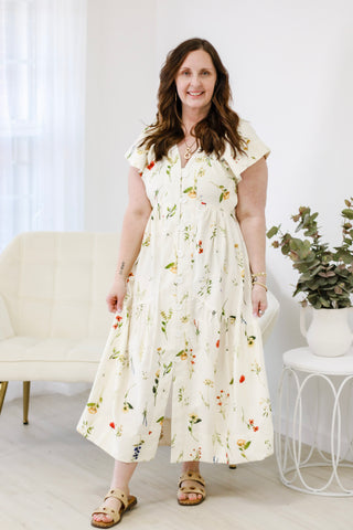 Budding Romance Floral Midi Dress