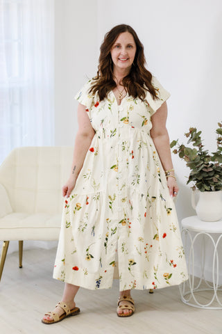 Budding Romance Floral Midi Dress