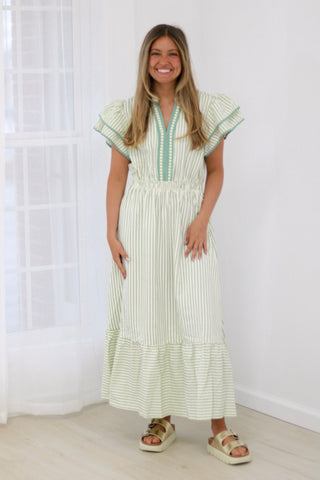 Have It Your Way Striped Midi Dress