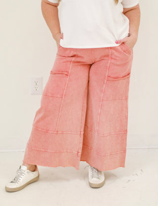 Do You Love Me Wide Leg Pants in Mauve