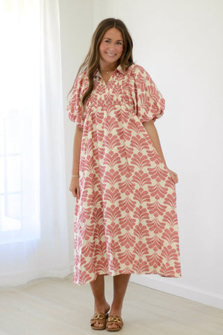 Calling Spring Mauve Midi Dress