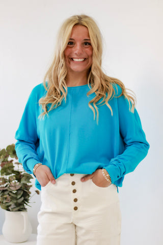 Just Standing Around in Teal Blue