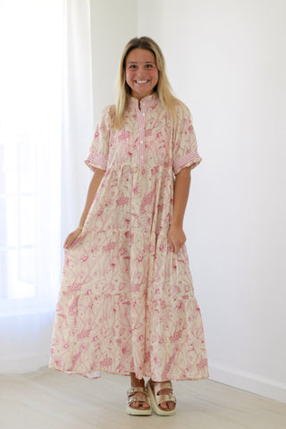 Tea Time Floral Midi Dress