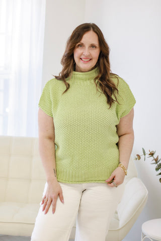 Spring Fever Sweater Vest in Avocado