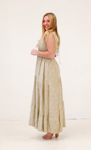 Tiny Blooms Smocked Maxi Dress