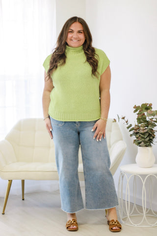 Spring Fever Sweater Vest in Avocado