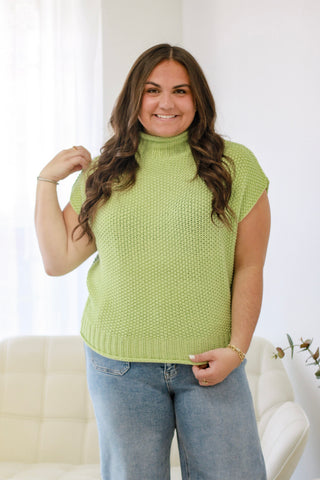 Spring Fever Sweater Vest in Avocado