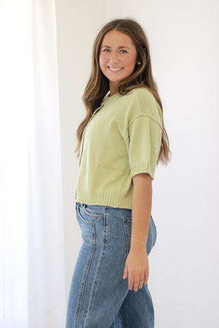 Doting on Forever Button Up Sweater in Olive