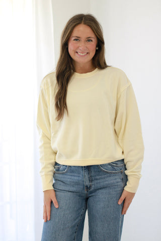 Crash With Me Pullover in Whip Cream