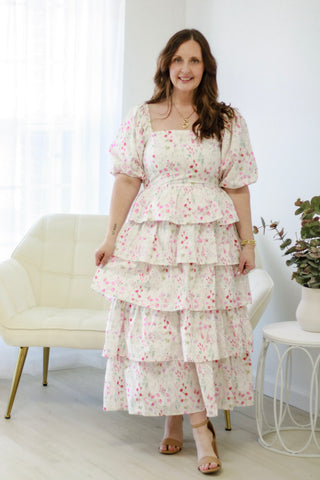 Moment's Like These Tiered Midi Dress