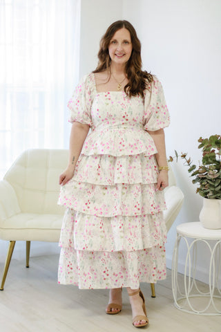 Moment's Like These Tiered Midi Dress