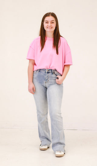 Never Been Basic Pink Ribbed Top