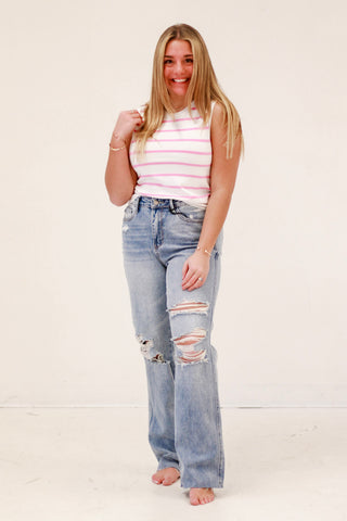 Sweet as Candy Striped Tank