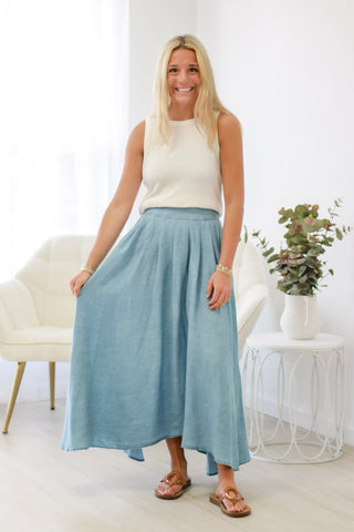 This Moment on Chambray Skirt
