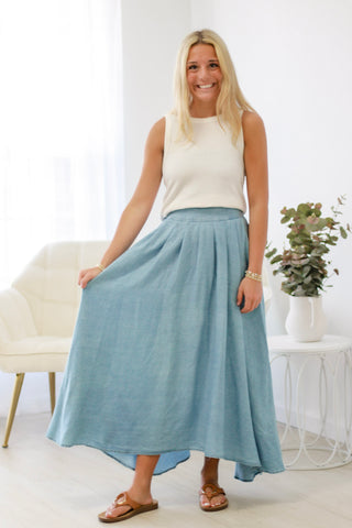 This Moment on Chambray Skirt