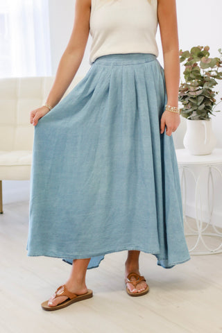 This Moment on Chambray Skirt