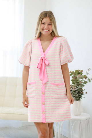 First Class Pink Stripe Dress