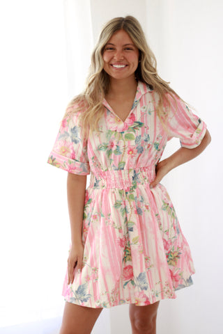 The Tea Room Pink Floral Dress