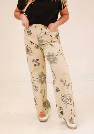 Naturally Yours Floral Denim Pants