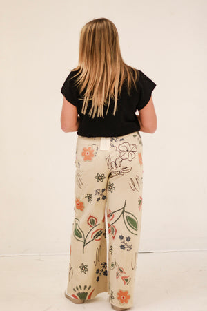 Naturally Yours Floral Denim Pants