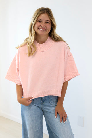 Blushing for you Pink Sweater