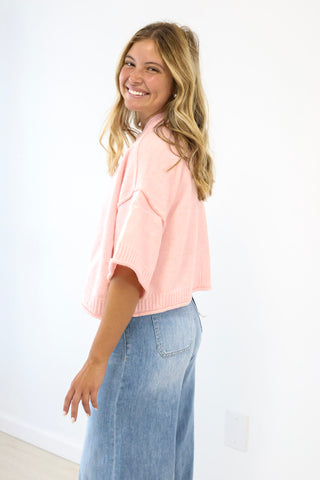 Blushing for you Pink Sweater