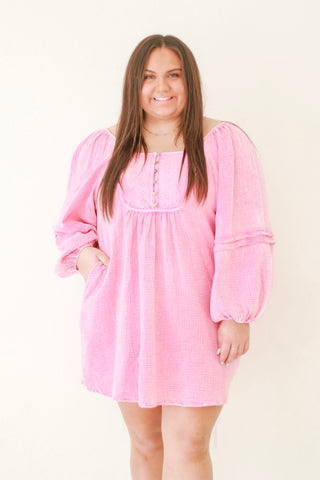 Beautiful Days Bubblegum Pink Babydoll Dress