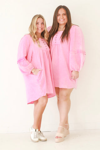 Beautiful Days Bubblegum Pink Babydoll Dress