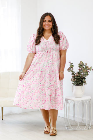 Petal to the Metal Floral Midi Dress