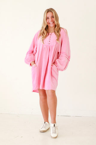 Beautiful Days Bubblegum Pink Babydoll Dress