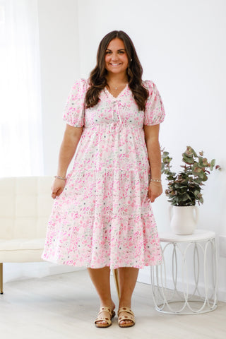 Petal to the Metal Floral Midi Dress