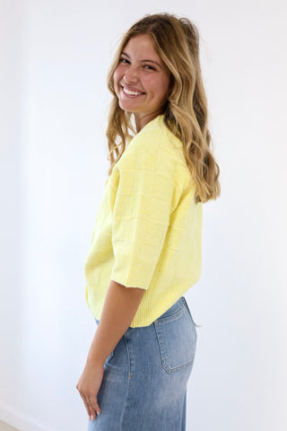 Get Behind Me Lemon Sweater