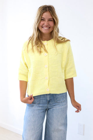 Get Behind Me Lemon Sweater