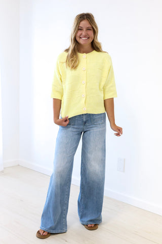 Get Behind Me Lemon Sweater