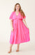 Time to Breathe Dress in Hot Pink