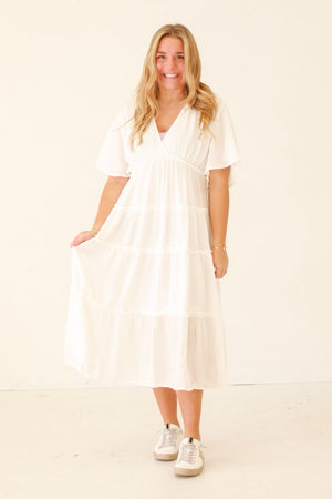Time to Breathe Dress in White