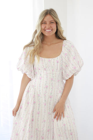 A True Gift Floral Midi Dress