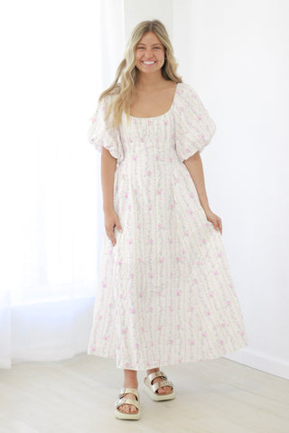 A True Gift Floral Midi Dress