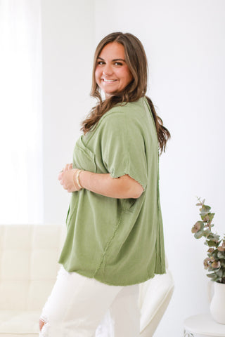 Kiss of Summer Top in Sage